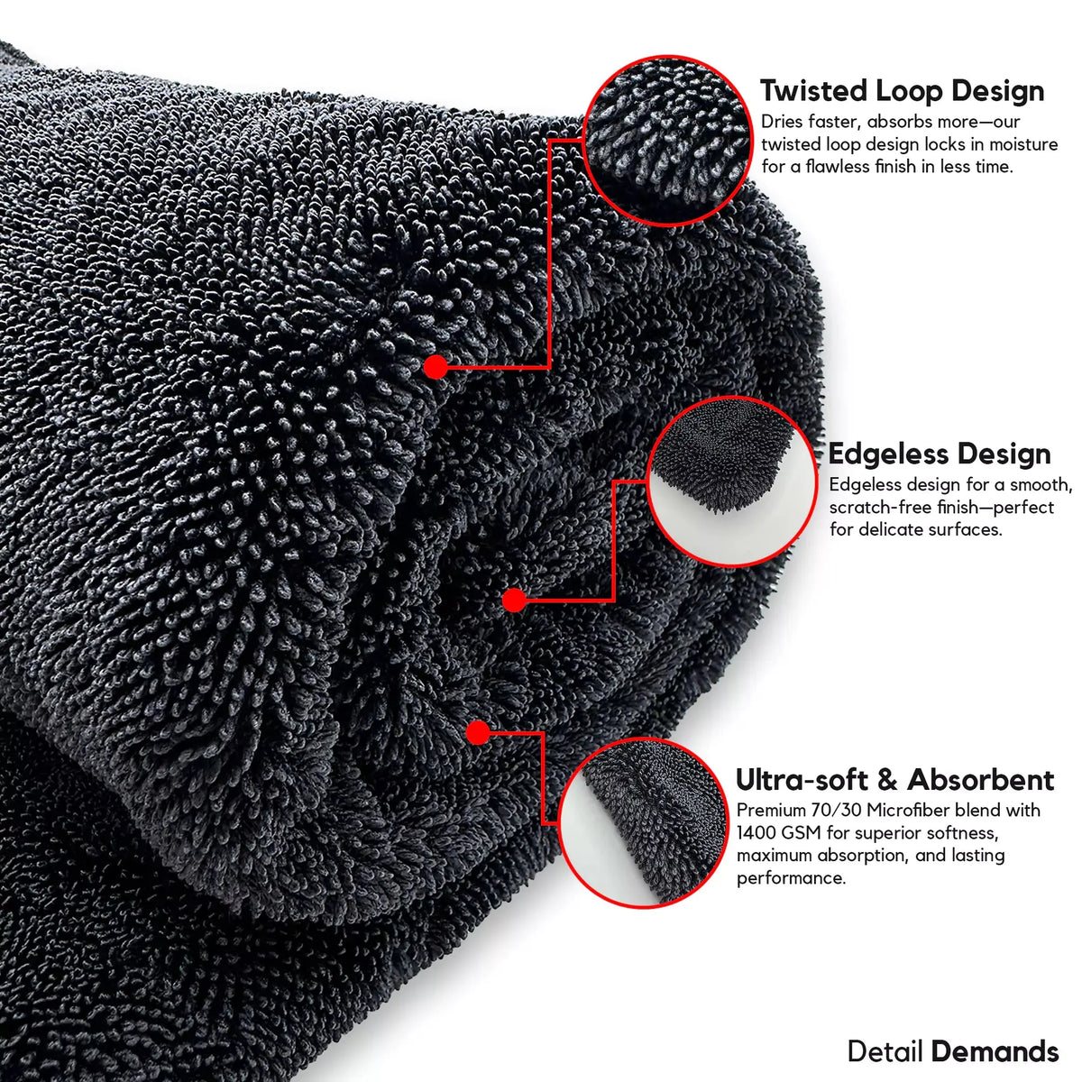 car detailing microfiber towels